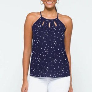 Papermoon Walita Cutout Detail Blouse in Navy Size M NWT